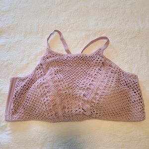 Xhilariation 26W Crocheted Lavander Bikini Top